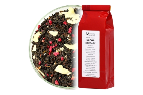 Herbata Czarna MALINOWE RAFAELLO (OT) (50g) Pyszna Harmonia Aromatów !!